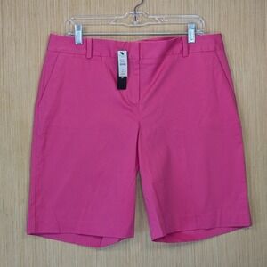 Talbots Petites Women Barbie Pink Stretch Chino Shorts 14P Bermuda Resortwear